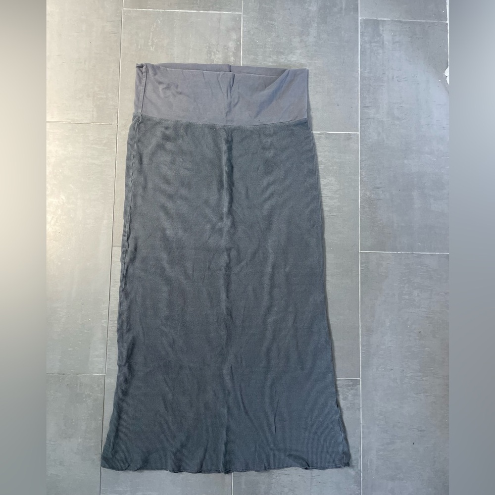 Allen Allen Charcoal Midi Skirt